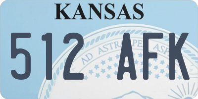 KS license plate 512AFK