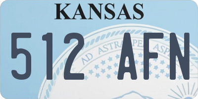 KS license plate 512AFN