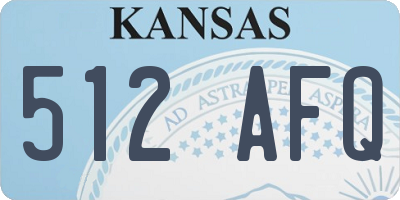 KS license plate 512AFQ