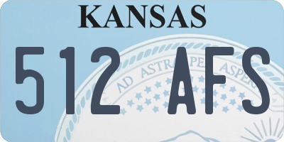 KS license plate 512AFS