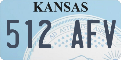 KS license plate 512AFV