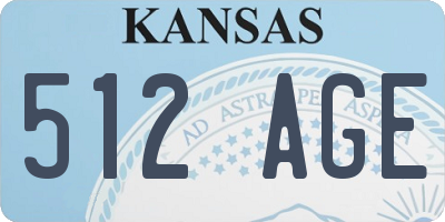 KS license plate 512AGE