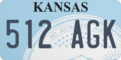 KS license plate 512AGK