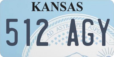 KS license plate 512AGY