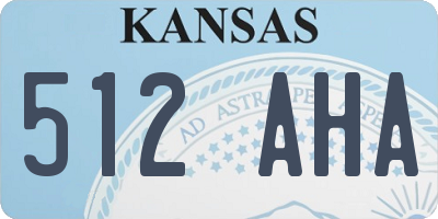 KS license plate 512AHA