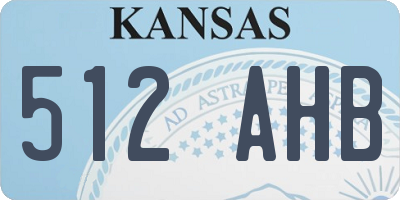 KS license plate 512AHB