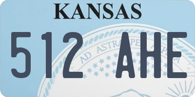 KS license plate 512AHE