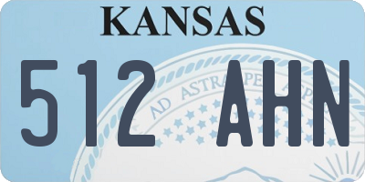 KS license plate 512AHN