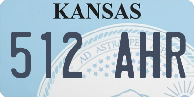 KS license plate 512AHR