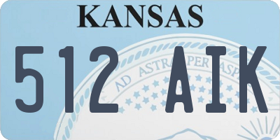 KS license plate 512AIK