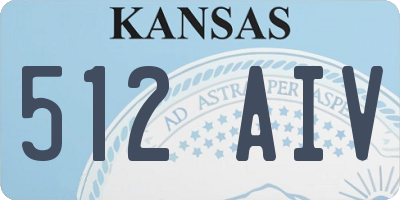 KS license plate 512AIV