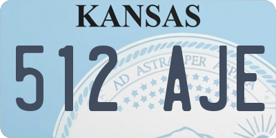 KS license plate 512AJE