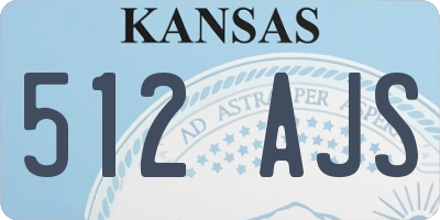 KS license plate 512AJS