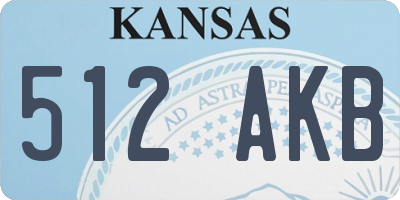 KS license plate 512AKB