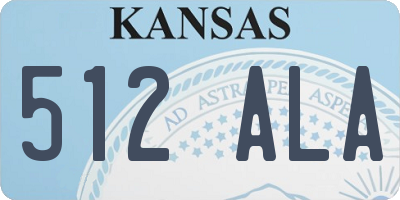KS license plate 512ALA