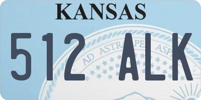 KS license plate 512ALK