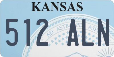 KS license plate 512ALN