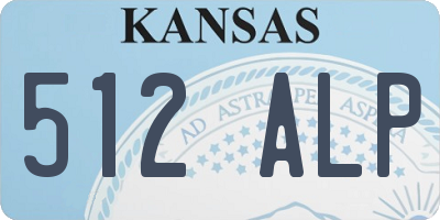 KS license plate 512ALP