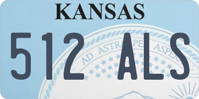 KS license plate 512ALS