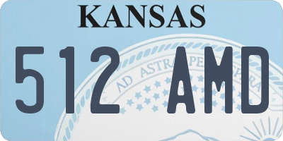 KS license plate 512AMD