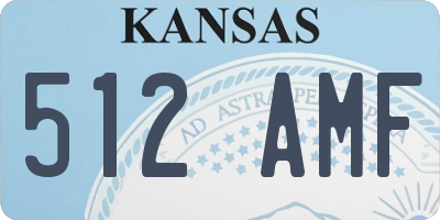 KS license plate 512AMF