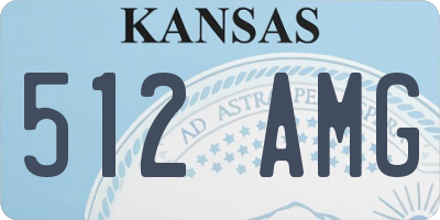 KS license plate 512AMG