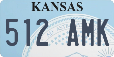 KS license plate 512AMK