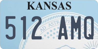 KS license plate 512AMQ