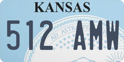KS license plate 512AMW