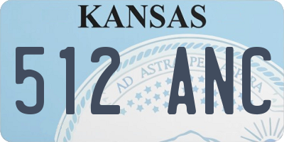 KS license plate 512ANC