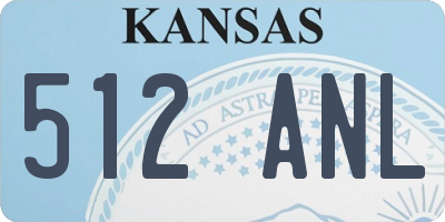 KS license plate 512ANL