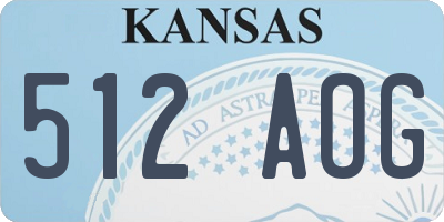 KS license plate 512AOG
