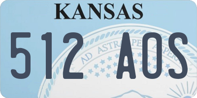 KS license plate 512AOS