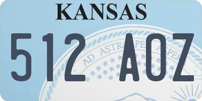 KS license plate 512AOZ