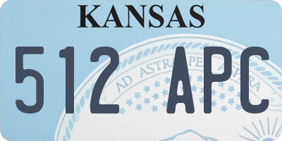 KS license plate 512APC