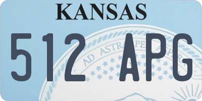 KS license plate 512APG
