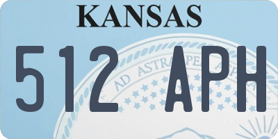 KS license plate 512APH
