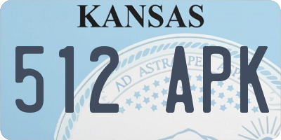 KS license plate 512APK