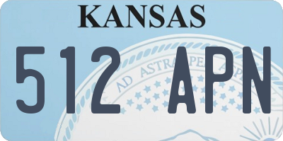 KS license plate 512APN