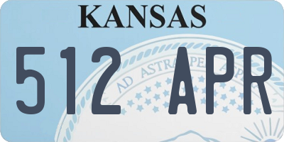 KS license plate 512APR