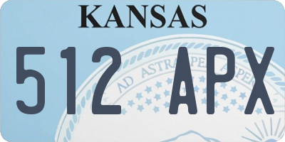 KS license plate 512APX