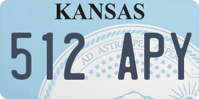 KS license plate 512APY