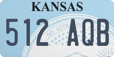 KS license plate 512AQB