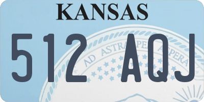 KS license plate 512AQJ