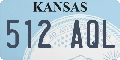 KS license plate 512AQL