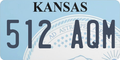 KS license plate 512AQM