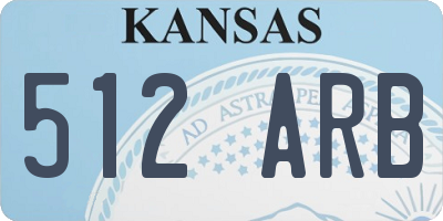 KS license plate 512ARB