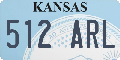 KS license plate 512ARL