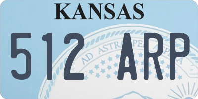 KS license plate 512ARP