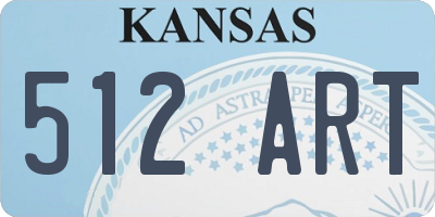 KS license plate 512ART